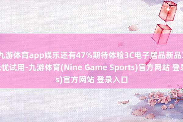 九游體育app娛樂還有47%期待體驗3C電子居品新品30天無憂試用-九游體育(Nine Game Sports)官方網站 登錄入口