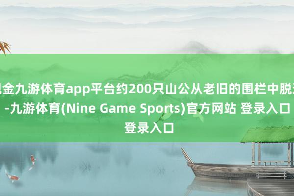 現金九游體育app平臺約200只山公從老舊的圍欄中脫逃-九游體育(Nine Game Sports)官方網站 登錄入口