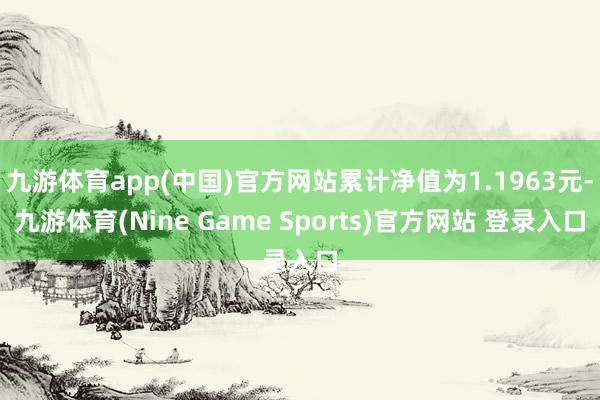 九游體育app(中國)官方網站累計凈值為1.1963元-九游體育(Nine Game Sports)官方網站 登錄入口
