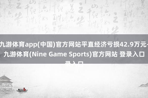 九游體育app(中國)官方網站平直經濟虧損42.9萬元-九游體育(Nine Game Sports)官方網站 登錄入口